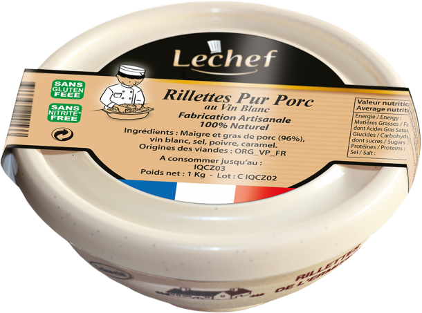 Photo rillettes pur porc au vin blanc petit format LBI