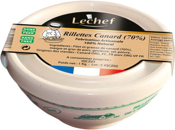 Photo rillettes de canard petit format LBI